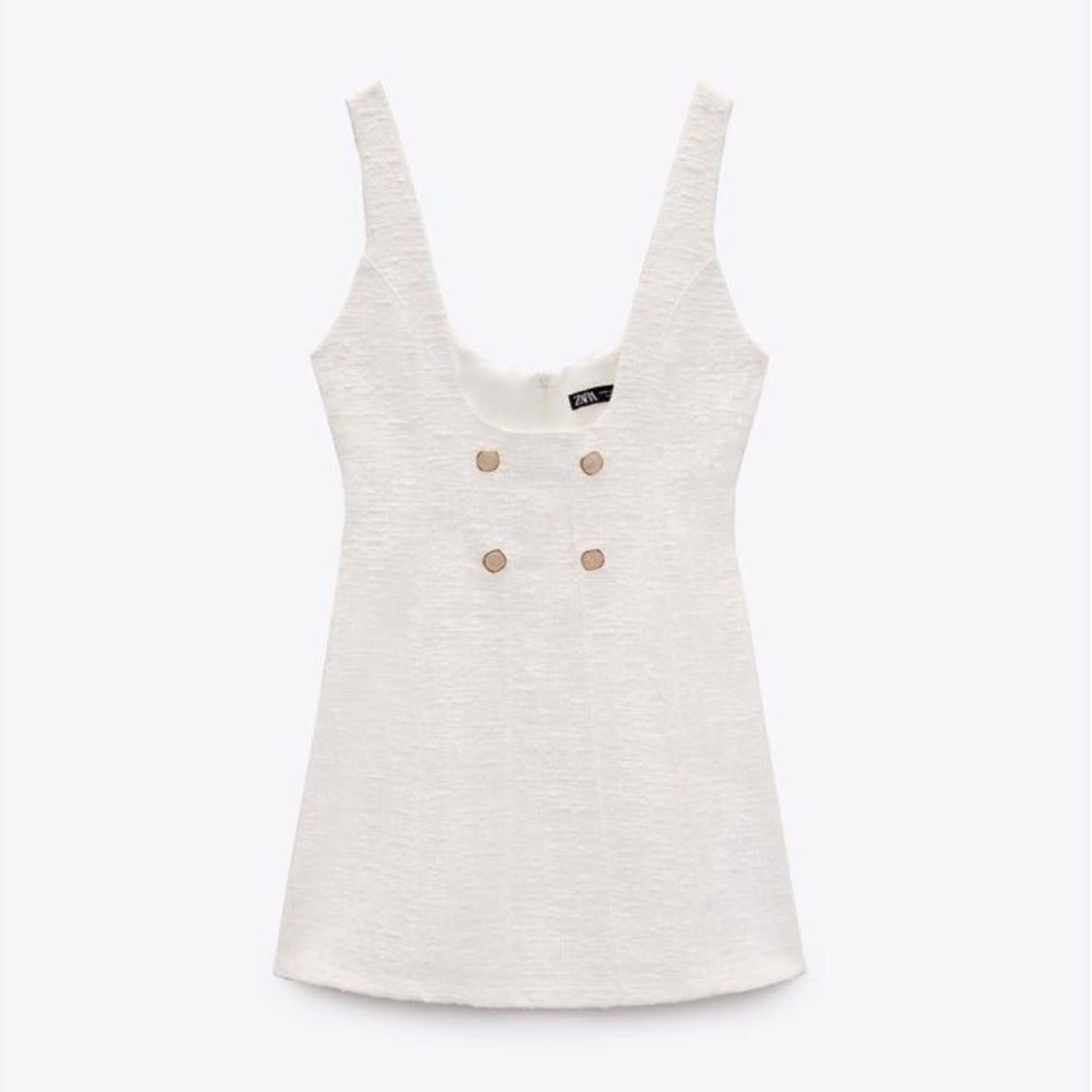 Zara tweed boucle mini dress
